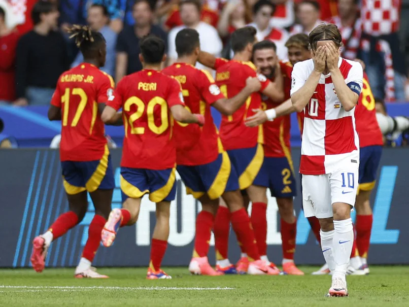 Modric During Spain vs Croatia